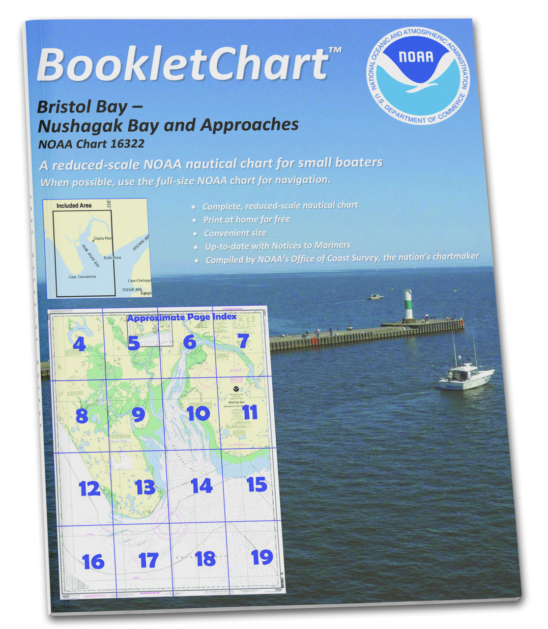 NOAA BookletChart 16322: Bristol Bay-Nushagak B and approaches