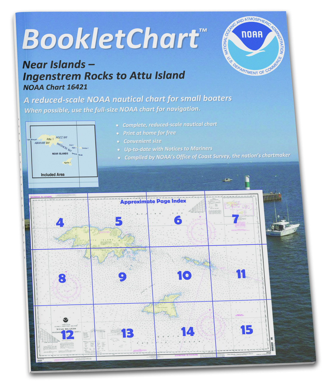 NOAA Booklet Chart 16421: Ingenstrem Rocks to Attu Island