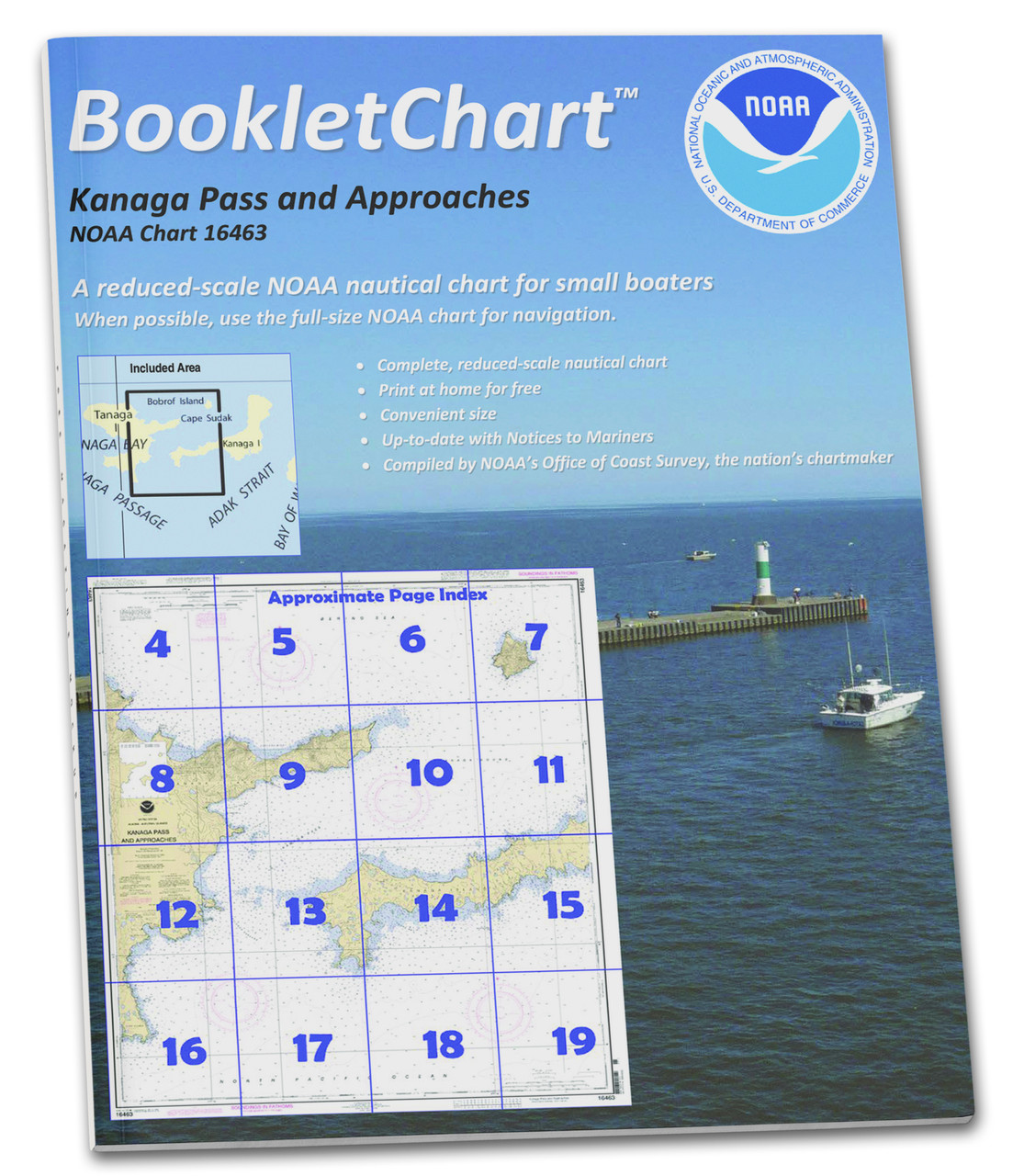 HISTORICAL NOAA Booklet Chart 16463: Kanaga Pass and approaches