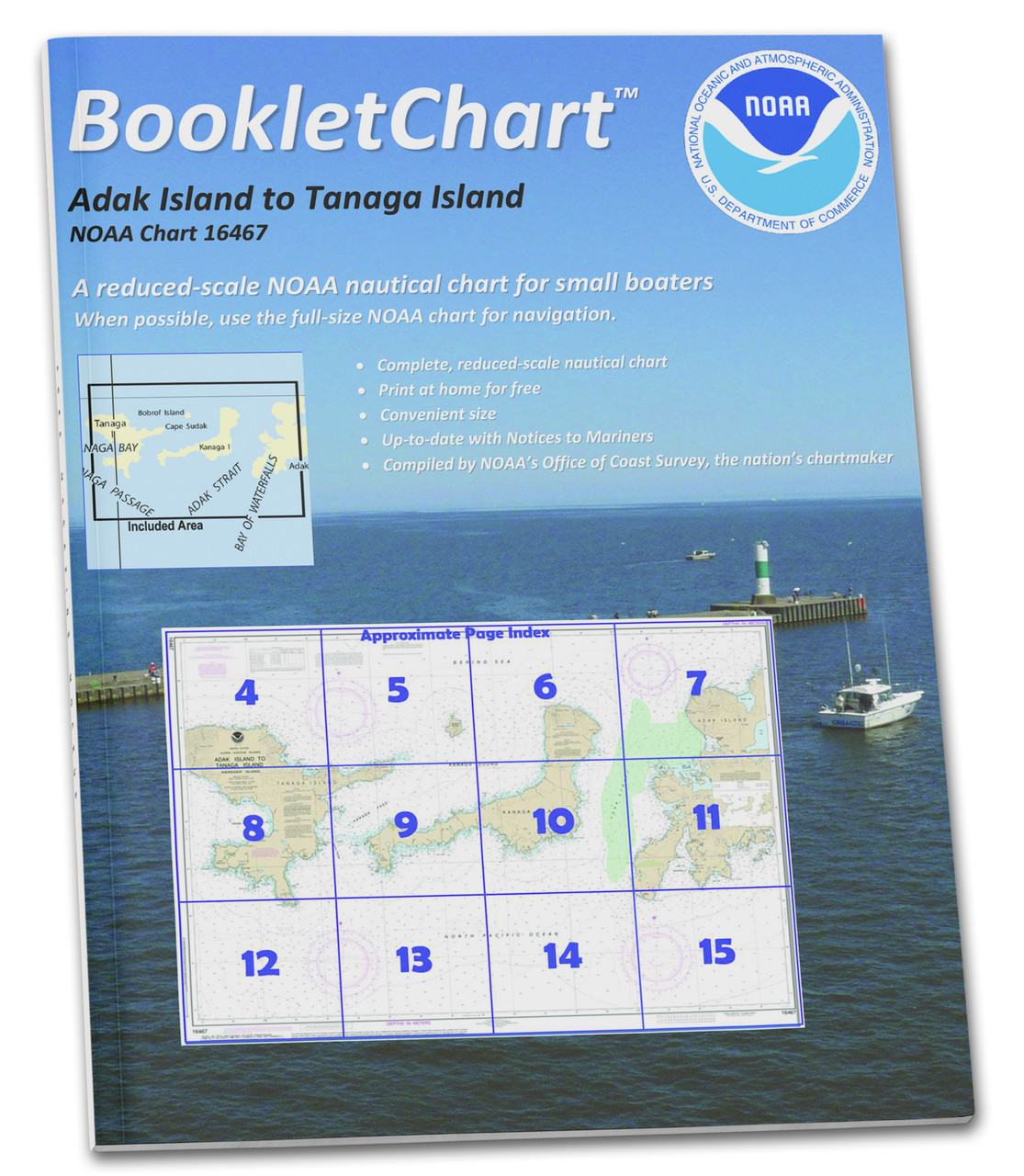 HISTORICAL NOAA Booklet Chart 16467: Adak Island to Tanaga Island