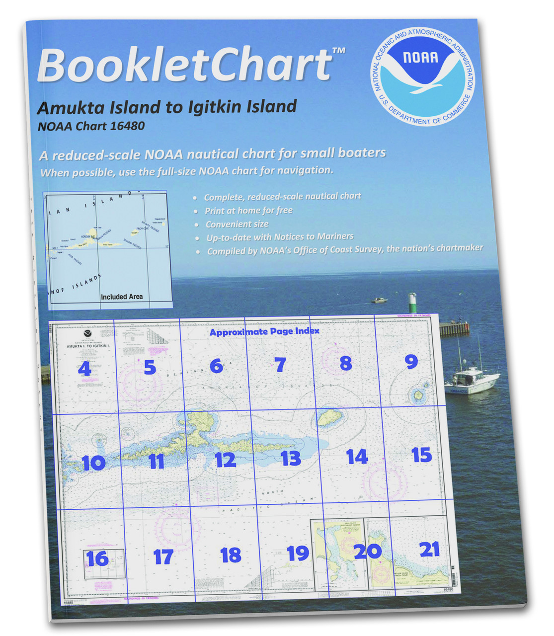 NOAA BookletChart 16480: Amkta Island to Igitkin Island;Finch Cove Seguam Island;Sviechnikof Ha. NOAA BookletChart 16480: Amkta Island to Igitkin Island;Finch Cove Seguam Island;Sviechnikof Ha.