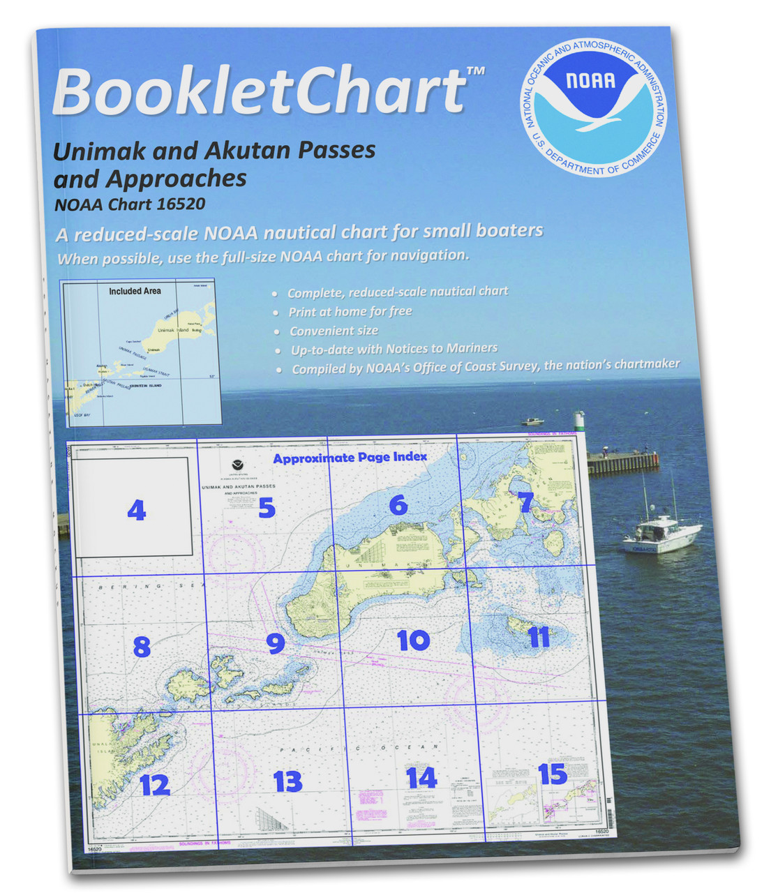 NOAA BookletChart 16520: Unimak and Akutan Passes and approaches;Amak Island