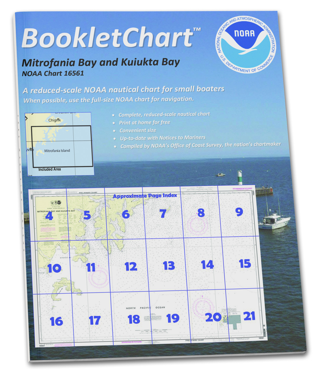 HISTORICAL NOAA BookletChart 16561: Mitrofania Bay and Kuiukta Bay