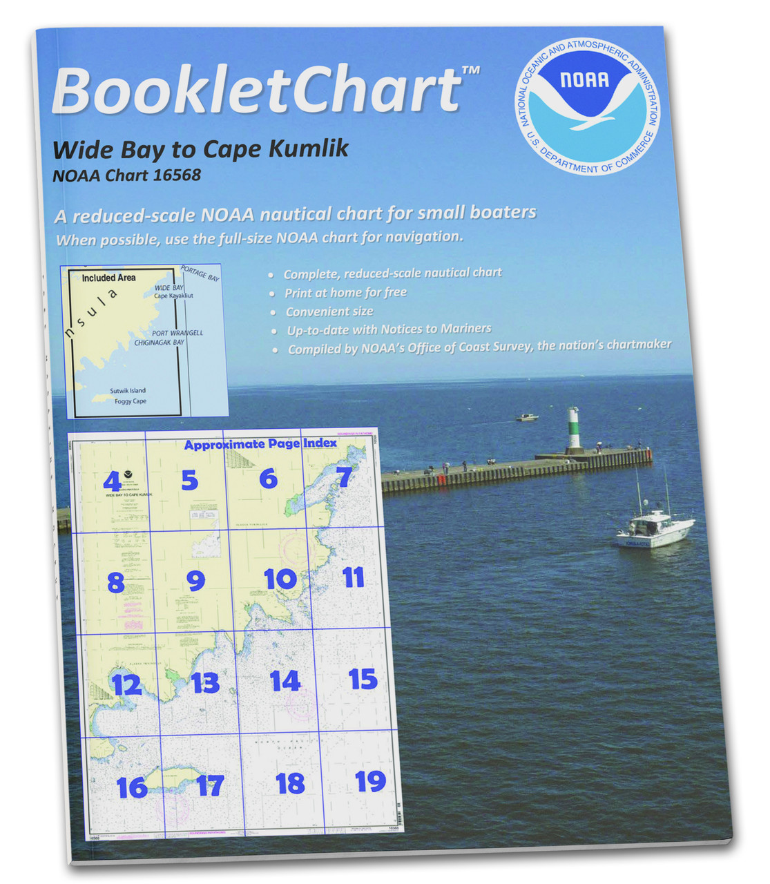NOAA BookletChart 16568: Wide Bay to Cape Kumlik: Alaska Pen.