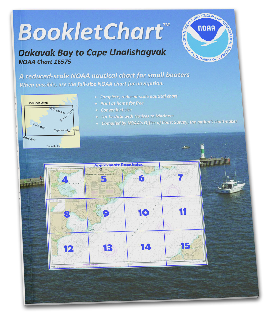 HISTORICAL NOAA BookletChart 16575: Dakavak Bay to Cape Unalishagvak;Alinchak Bay