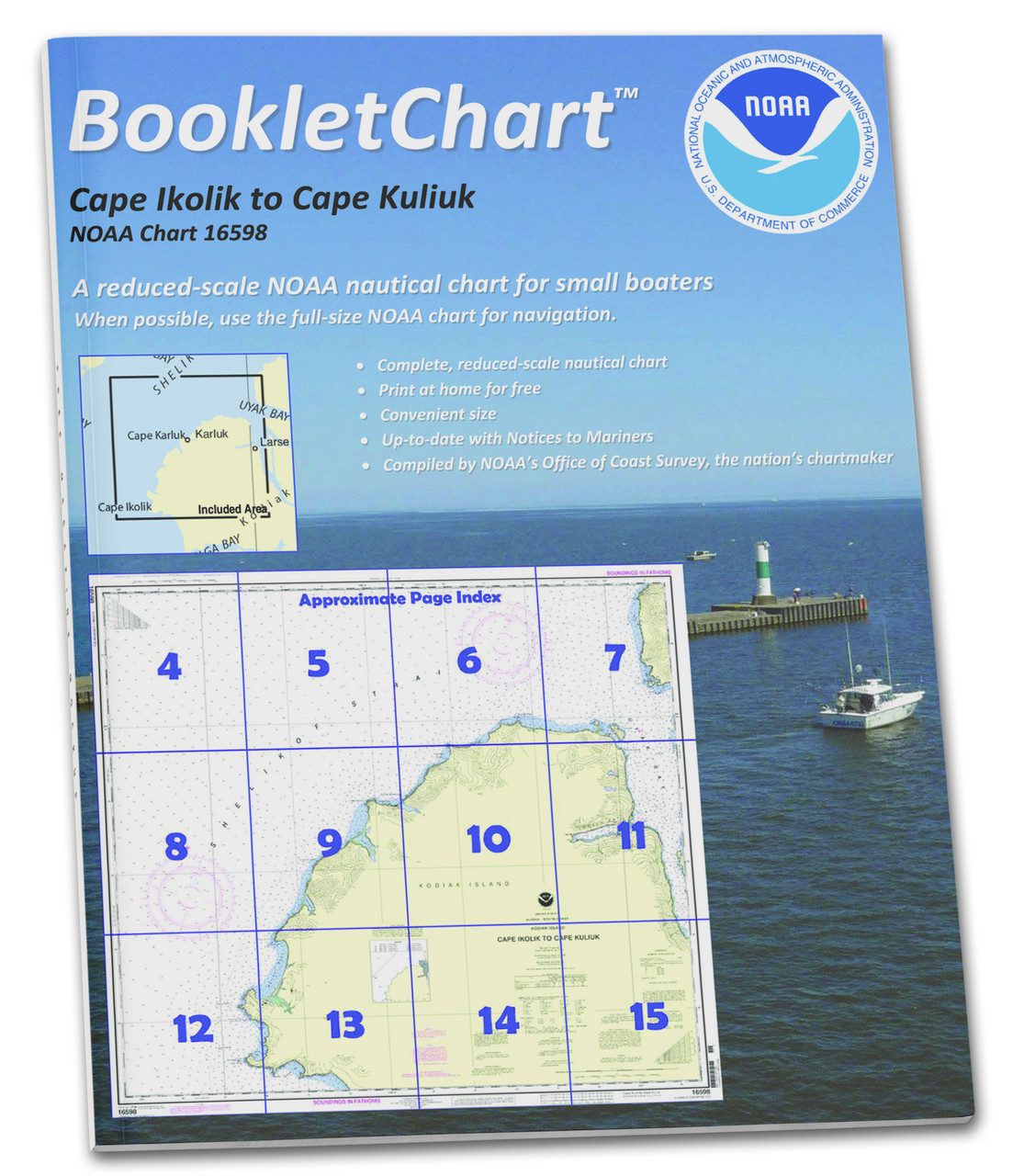 HISTORICAL NOAA Booklet Chart 16598: Cape Ikolik to Cape Kuliuk