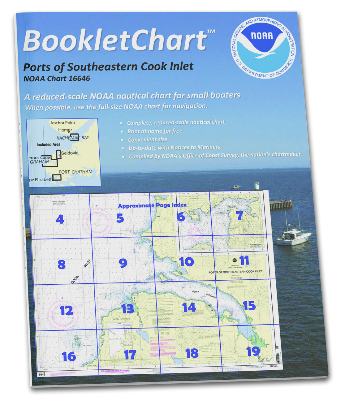 NOAA BookletChart 16646: Ports of Southeastern Cook Inlet Port Chatham;Port Graham;Seldovia Bay.