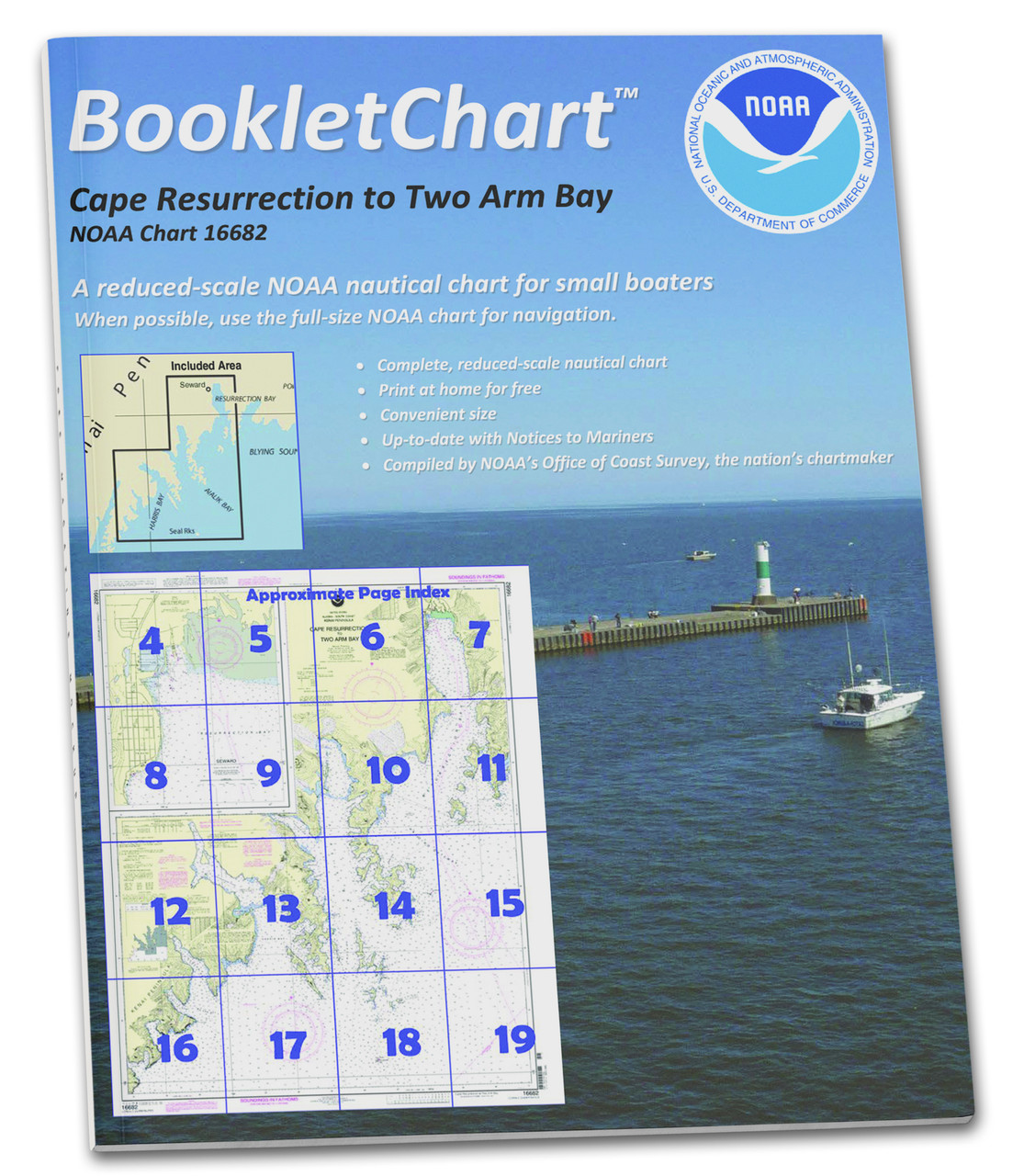 NOAA BookletChart 16682: Cape Resurrection to Two Arm Bay;Seward