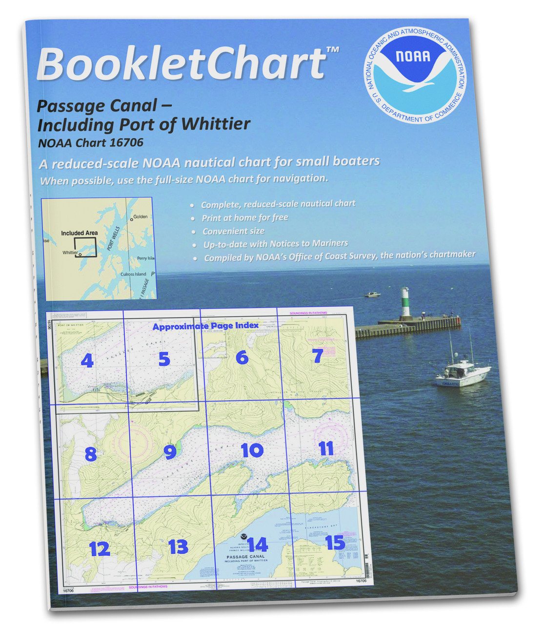 HISTORICAL NOAA BookletChart 16706: Passage Canal incl. Port of Whittier;Port of Whittier