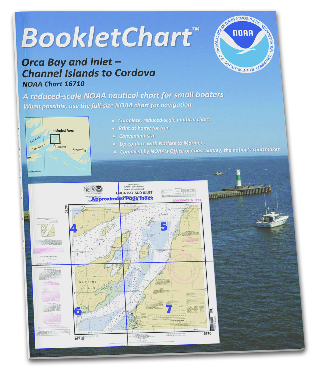 NOAA Booklet Chart 16710: Orca B. and ln.-Channel ls. to Cordova