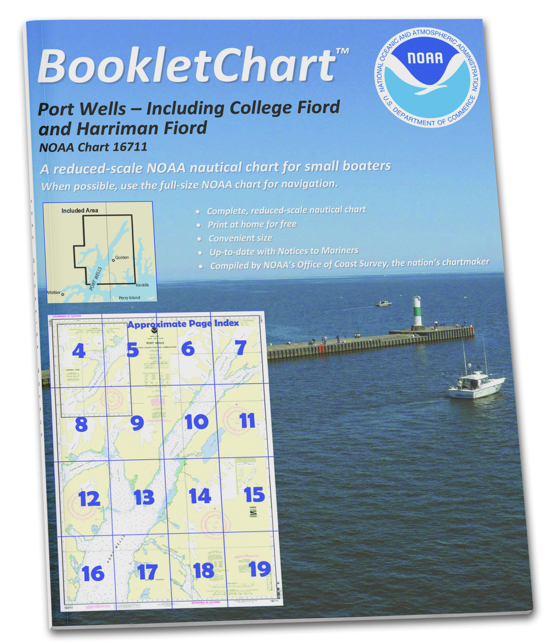 HISTORICAL NOAA BookletChart 16711: Port Wells: Including College Fiord and Harriman Fiord