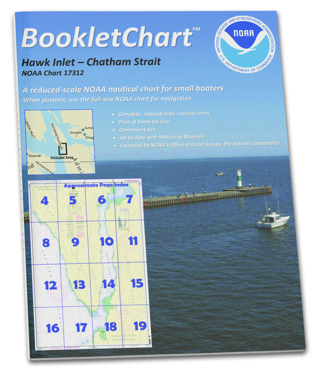 HISTORICAL NOAA Booklet Chart 17312: Hawk Inlet: Chatham Strait
