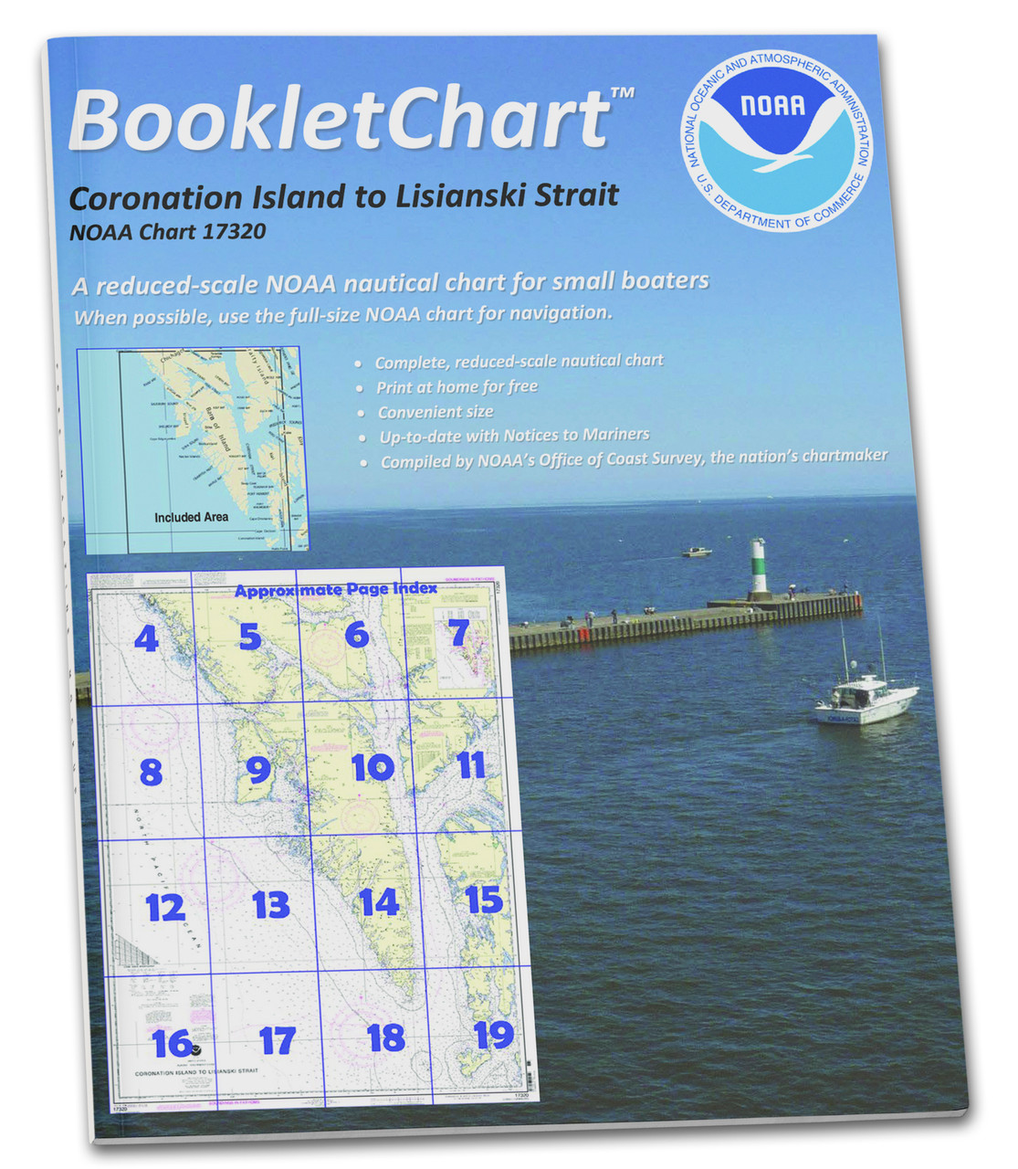 NOAA BookletChart 17320: Coronation Island to Lisianski Strait, Handy 8.5" x 11" Size. Paper Chart Book Designed for use Aboard Small Craft NOAA BookletChart 17320: Coronation Island to Lisianski Strait, Handy 8.5" x 11" Size. Paper Chart Book Designed for use Aboard Small Craft