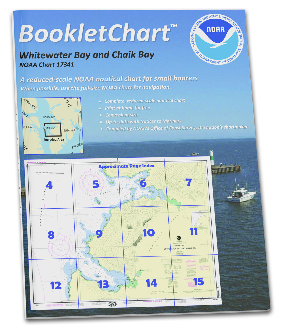 HISTORICAL NOAA BookletChart 17341: Whitewater Bay and Chaik Bay: Chatham Strait