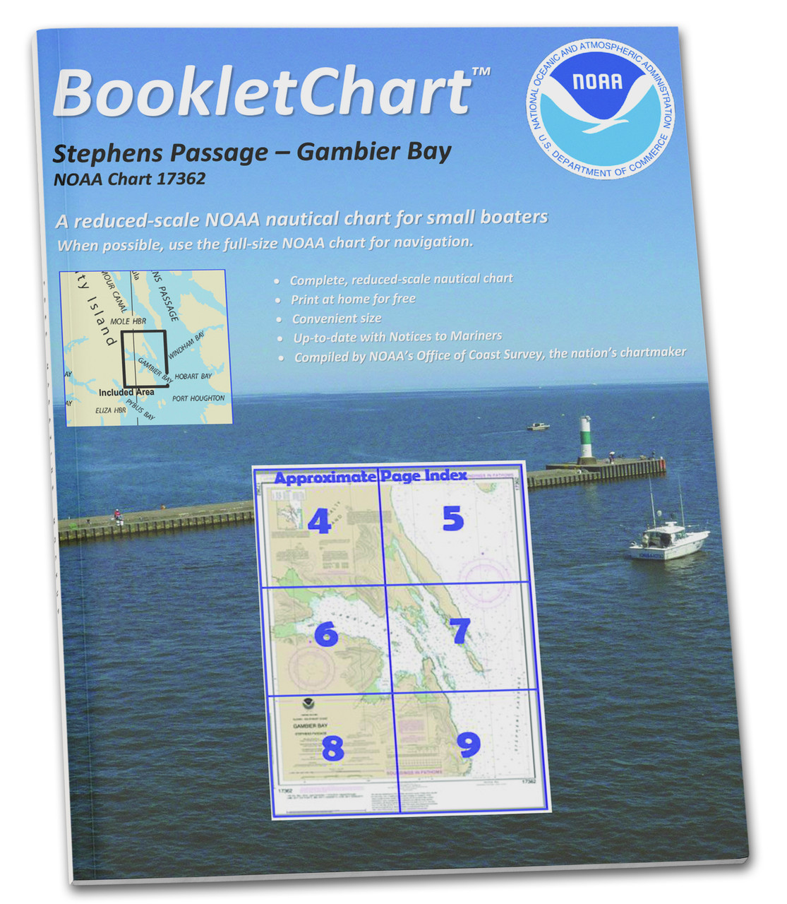 HISTORICAL NOAA Booklet Chart 17362: Gambier Bay: Stephens Passage