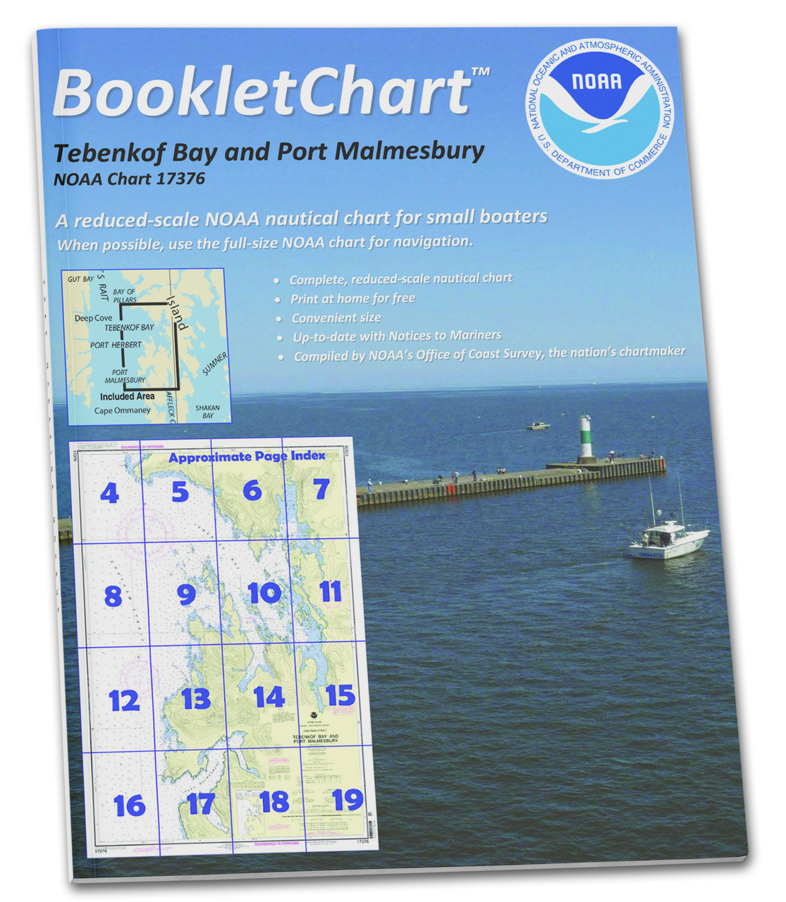 HISTORICAL NOAA Booklet Chart 17376: Tebenkof Bay and Port Malmesbury