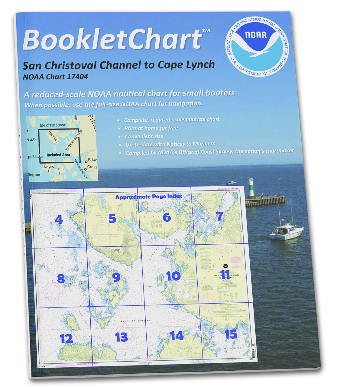 HISTORICAL NOAA BookletChart 17404: San Christoval Channel to Cape Lynch