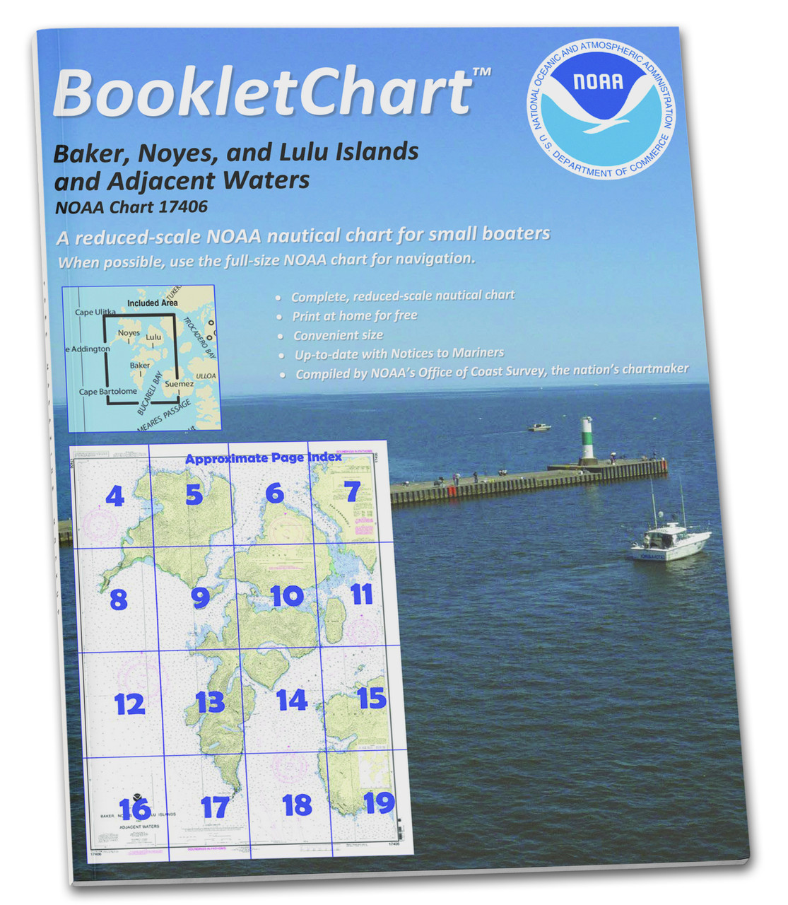 HISTORICAL NOAA BookletChart 17406: Baker: Noyes: and LuluIslands and Adjacent Waters