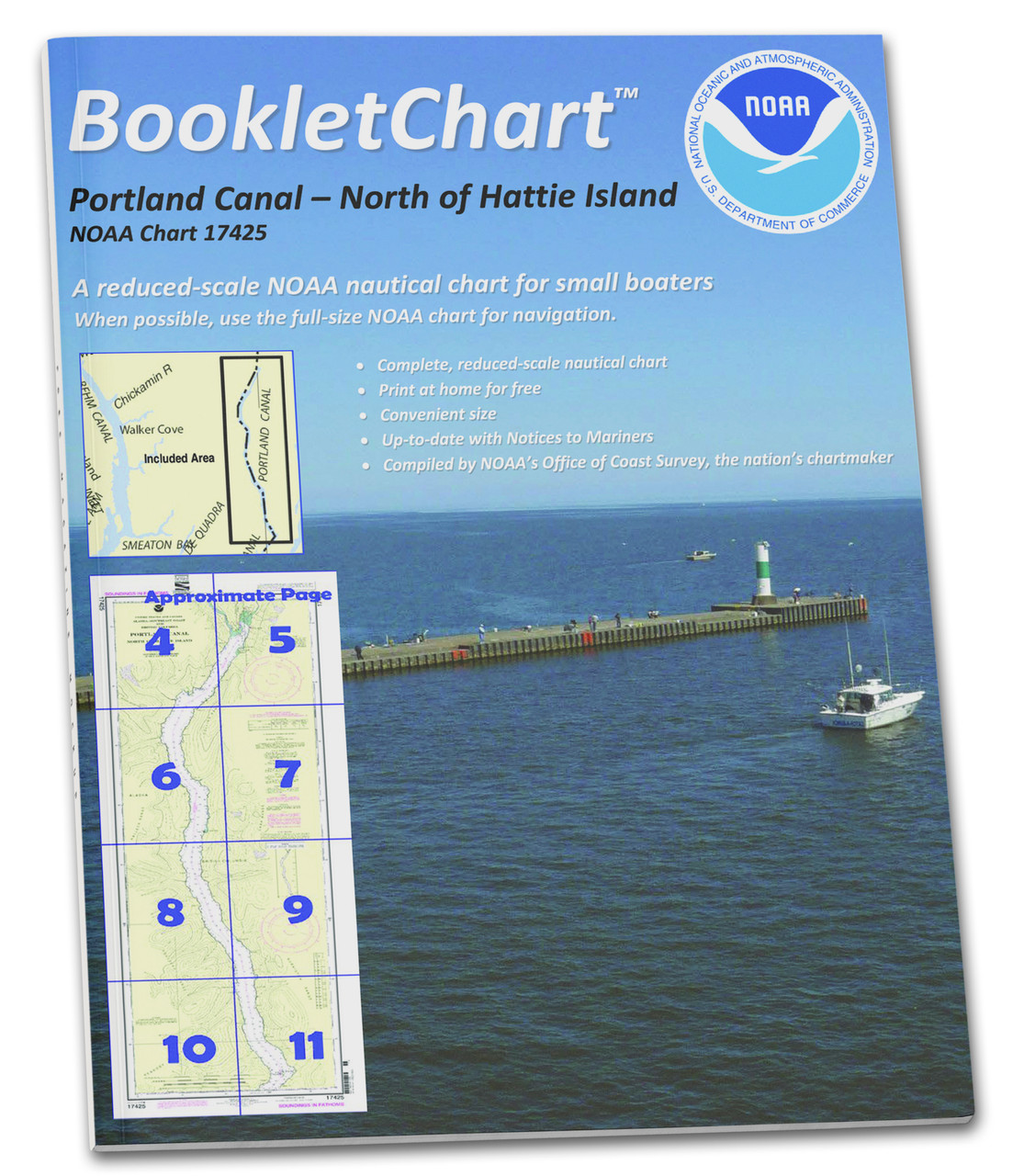 HISTORICAL NOAA BookletChart 17425: Portland Canal-North of Hattie Island