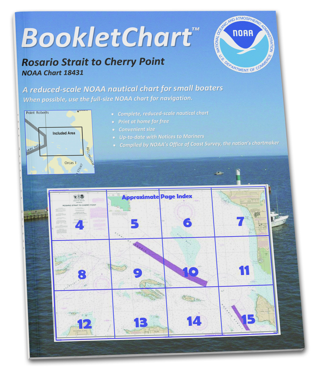 NOAA BookletChart 18431: Rosario Stait to Cherry Point