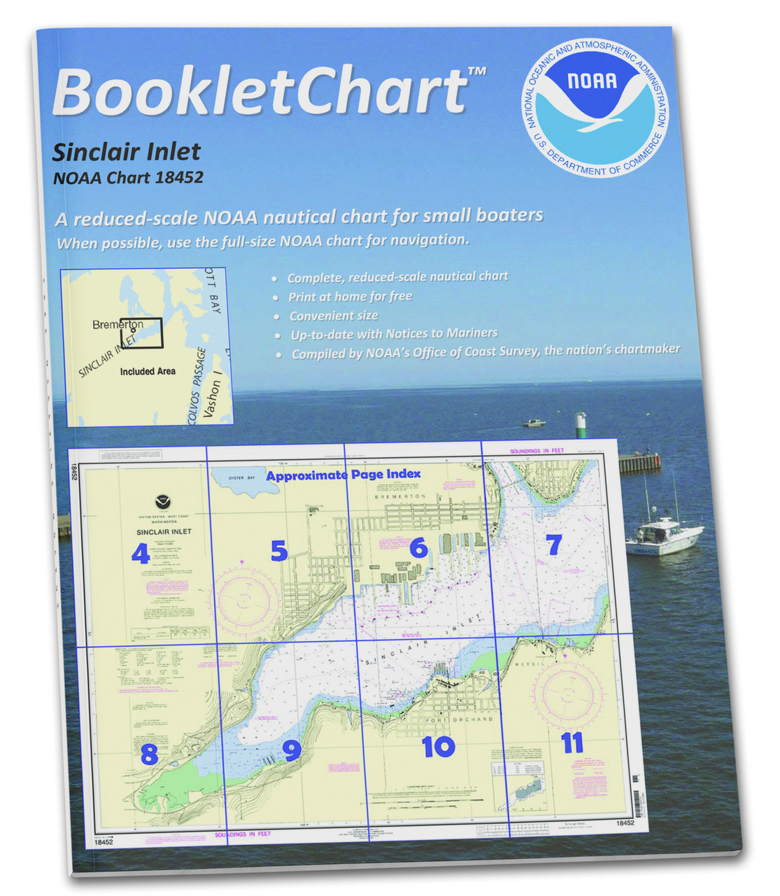 NOAA Booklet Chart 18452: Sinclair Inlet
