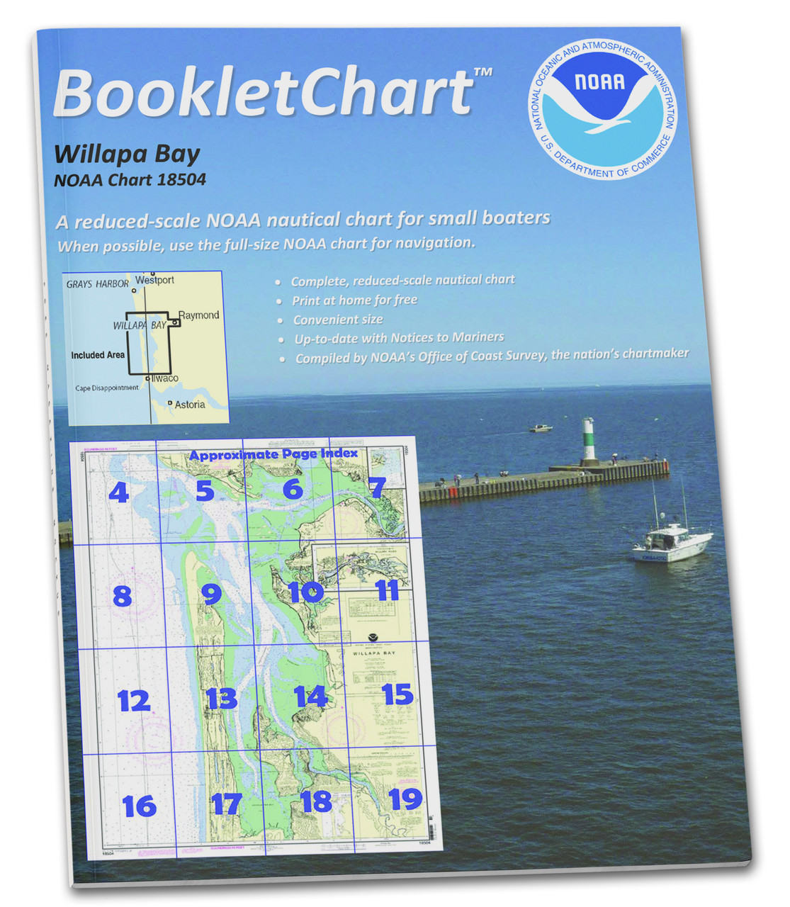 NOAA BookletChart 18504: Willapa Bay;Toke Pt.