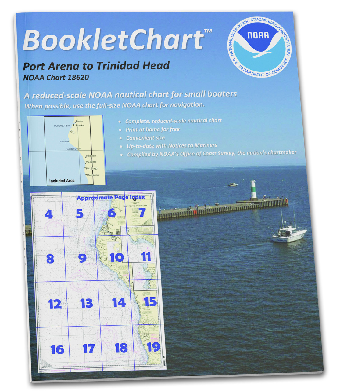 NOAA BookletChart 18620: Point Arena to Trinidad Head;Rockport Landing;Shelter Cove