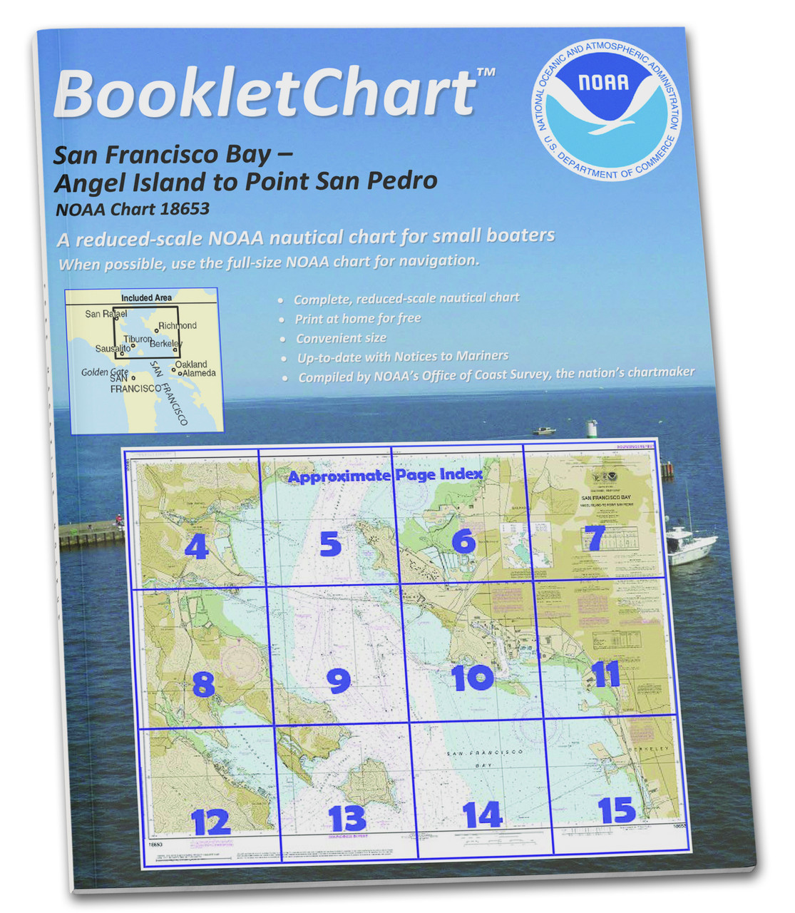 NOAA BookletChart 18653: San Francisco Bay-Angel Island to Point San Pedro