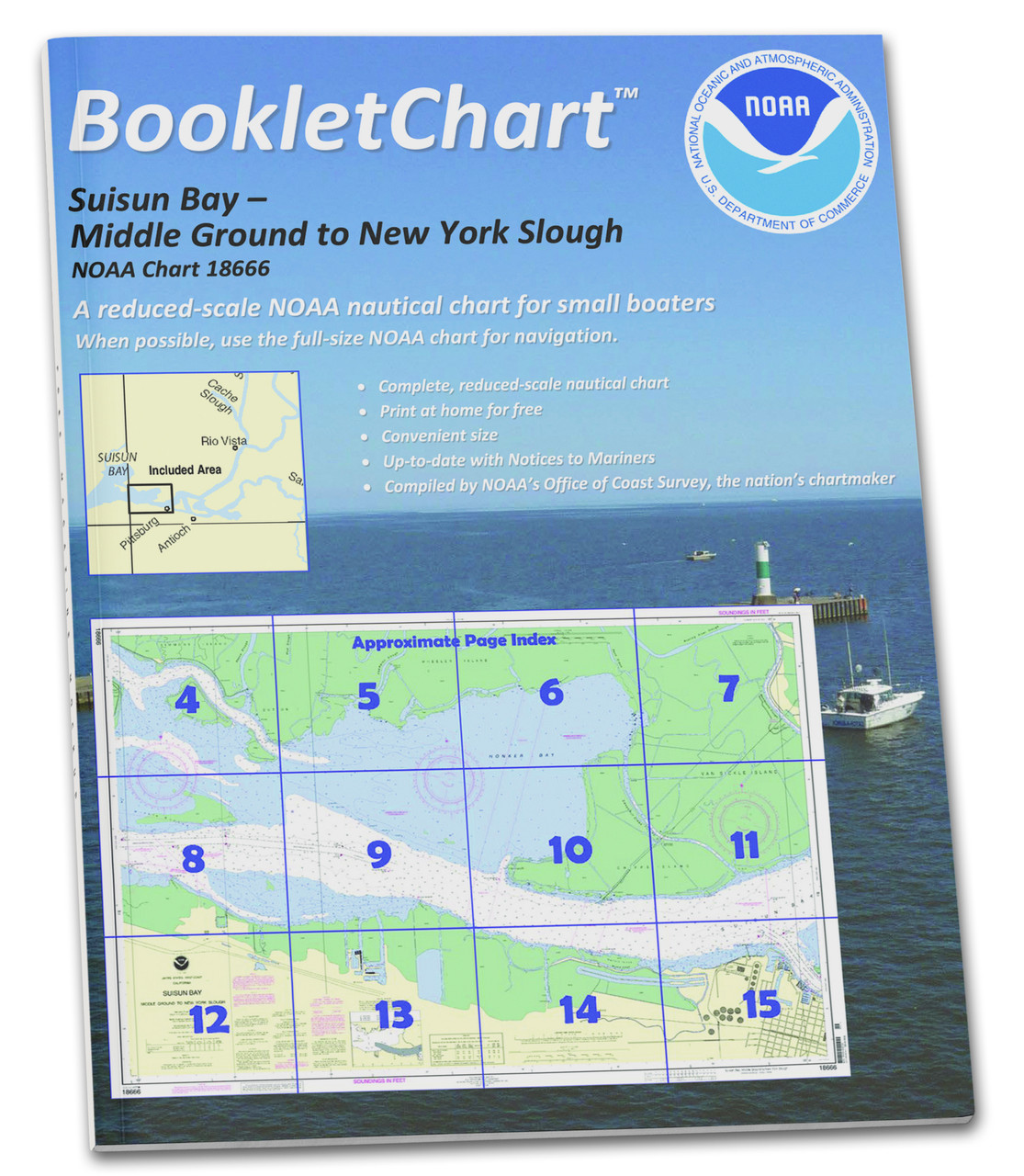 HISTORICAL NOAA Booklet Chart 18666: Suisun Bay Middle Ground to New York Slough