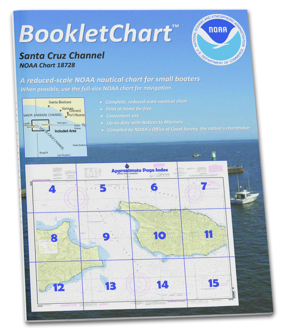 NOAA BookletChart 18728: Santa Cruz Channel