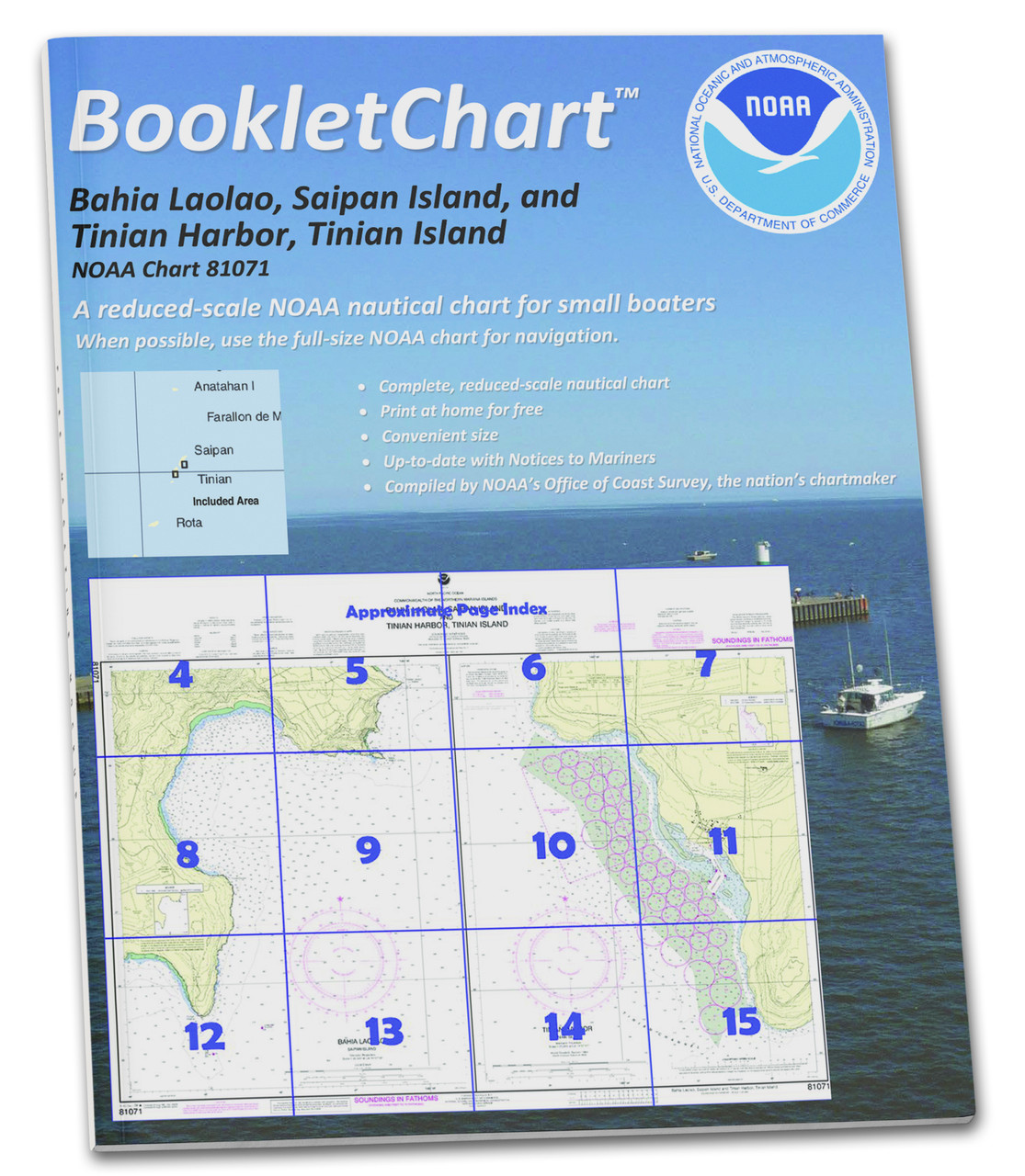 NOAA Booklet Chart 81071: Commonwealth of The Northern Mariana Islands Bahia Laolao, etc.