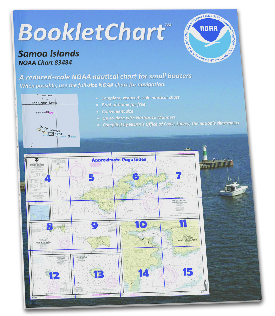 NOAA BookletChart 83484: U.S. Possessions in Samoa Islands Manua Islands;Pago Pago Harbor;Tutui.