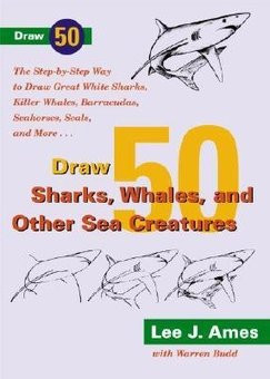 Draw 50 Sharks, Whales and Other Sea Creatures