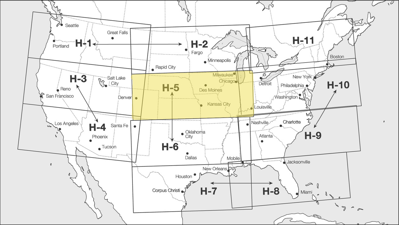 Enroute Charts High Altitude (Folded), Chart: High Altitude Enroute H 5/6 (EHUS5) [CLONE]