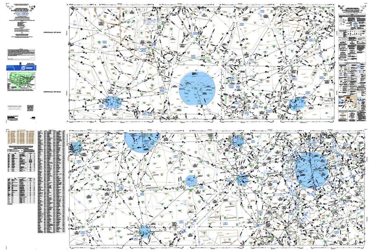Enroute Charts Low Altitude (Folded), Chart: Enroute Low Altitude L 17/18 (ELUS17) [CLONE]