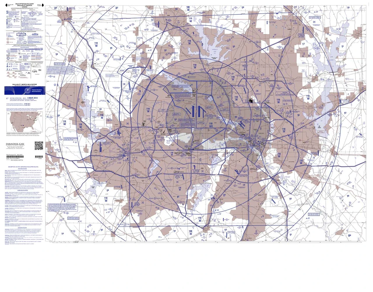 VFR Helicopter Route charts (Folded), Folded Chart: Dallas/Ft. Worth (HELDFW) [CLONE]