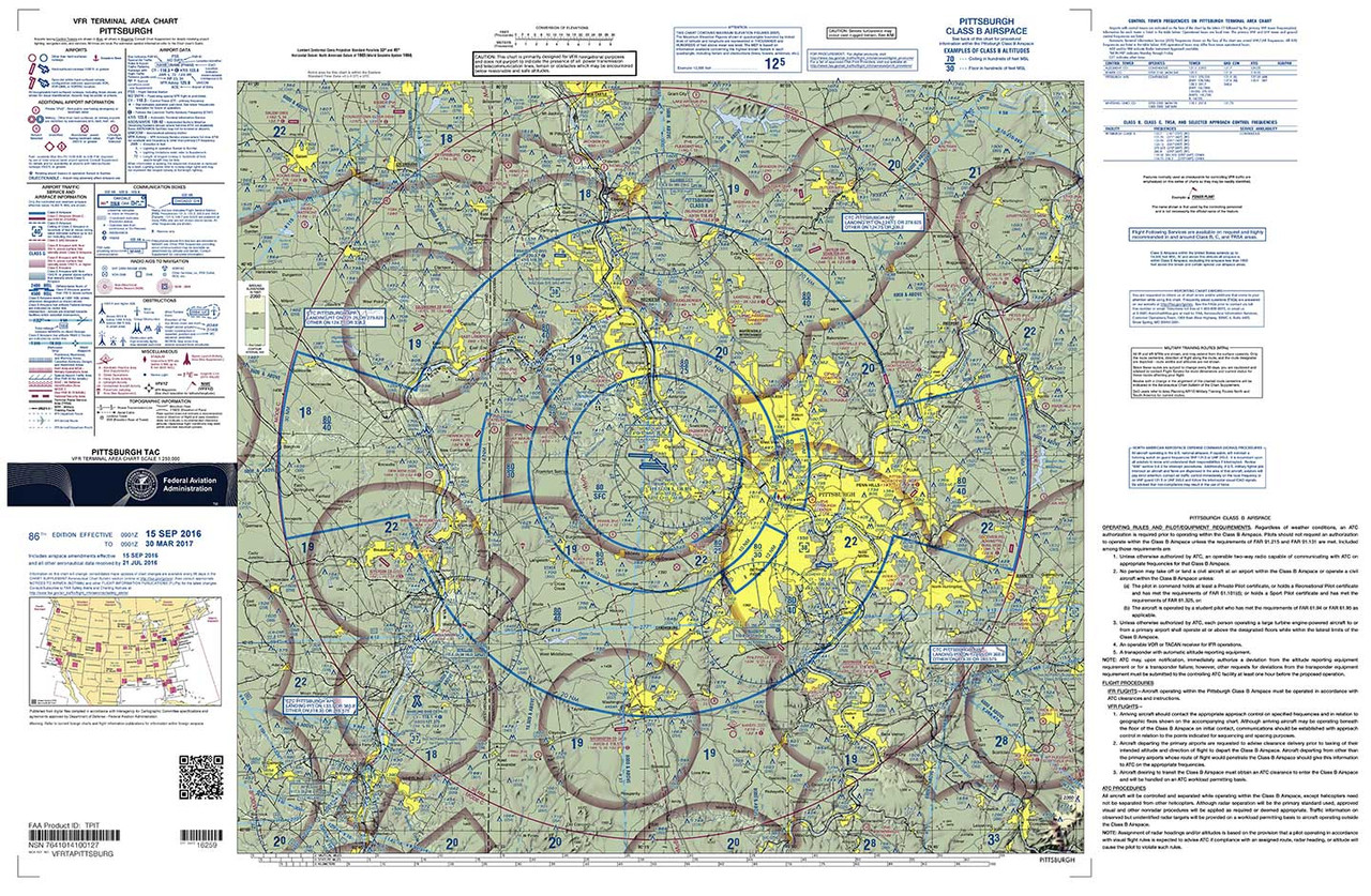 Terminal Area Charts (Folded), Folded Chart: Pittsburgh (TPIT)