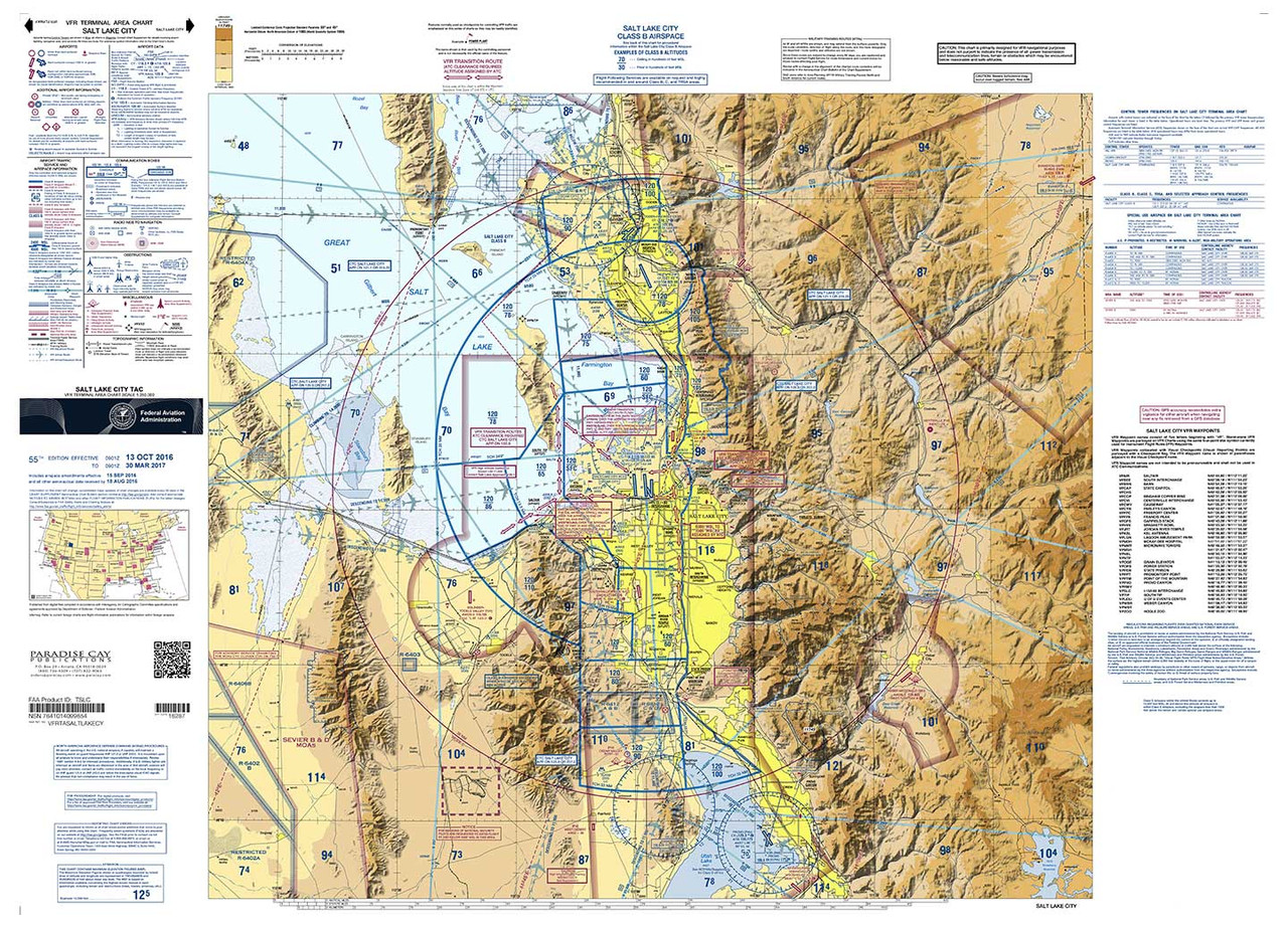 Terminal Area Charts (Folded), Folded Chart: Salt Lake City (TSLC)