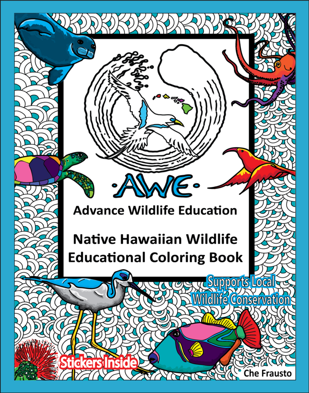 Native Hawaiian Wildlife Educational Coloring Book