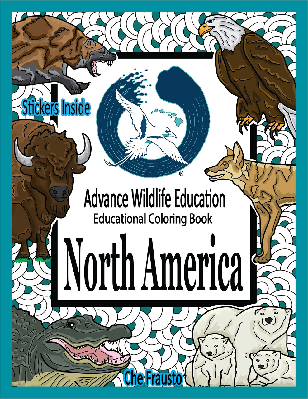 North America Advanced Wildlife Educational Coloring Book