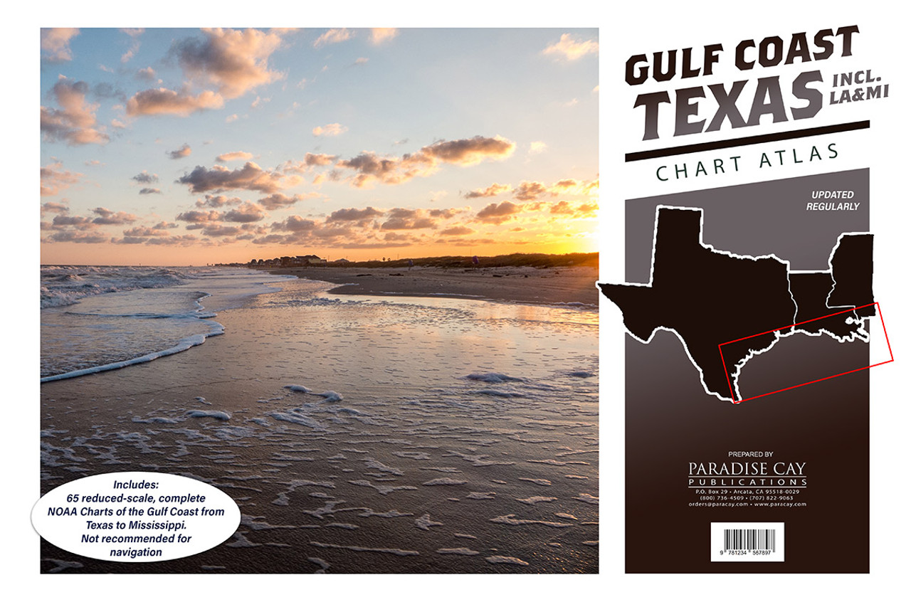 Gulf Coast Texas to Mississippi Chart Atlas (12x18 Spiral-Bound)