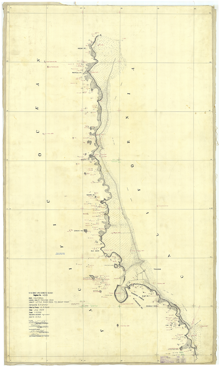 Historical Chart: Little River Rock to Rocky Point 1874 (25x42)