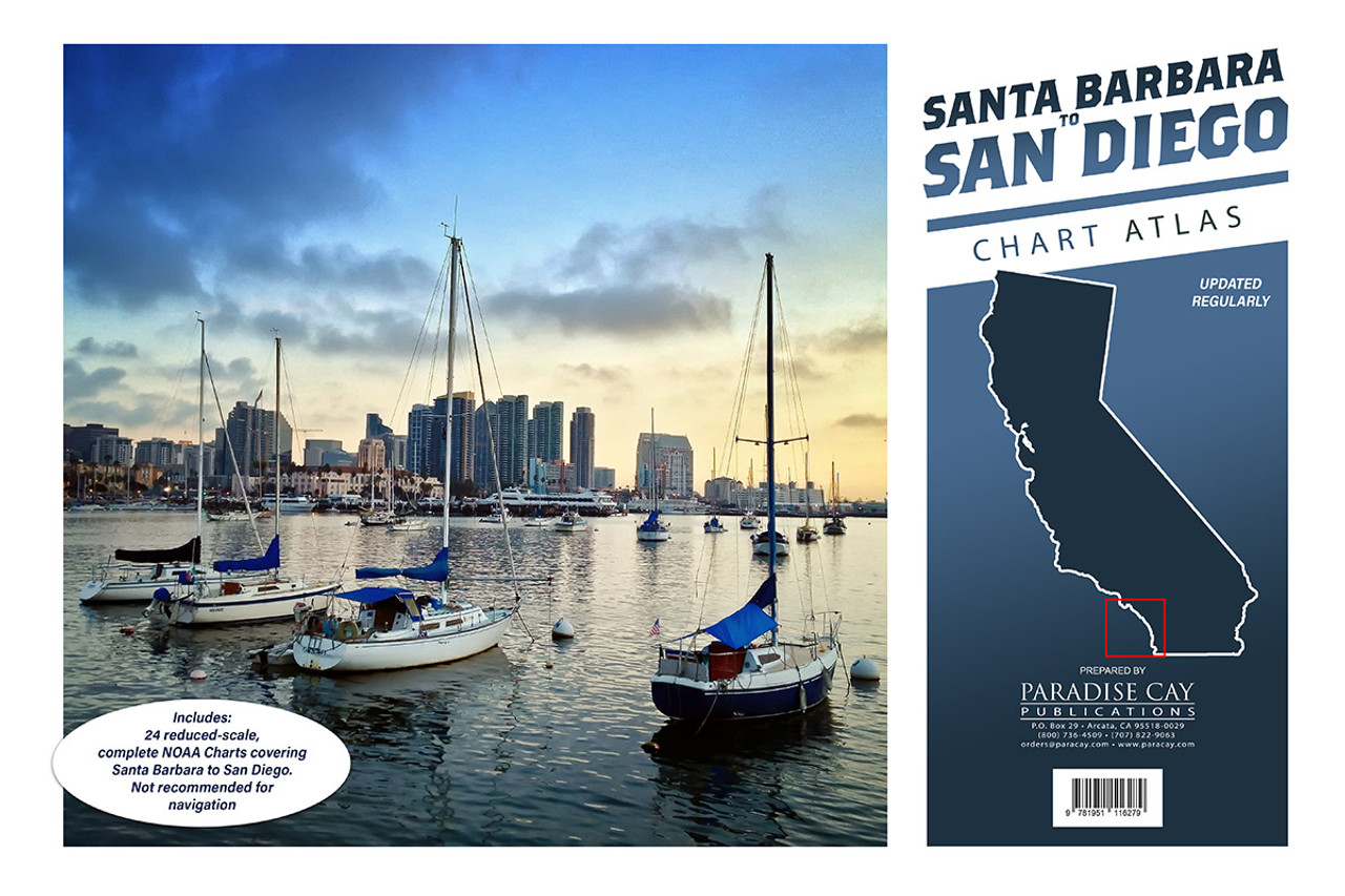 Santa Barbara to San Diego Chart Atlas (12x18 Spiral-bound)