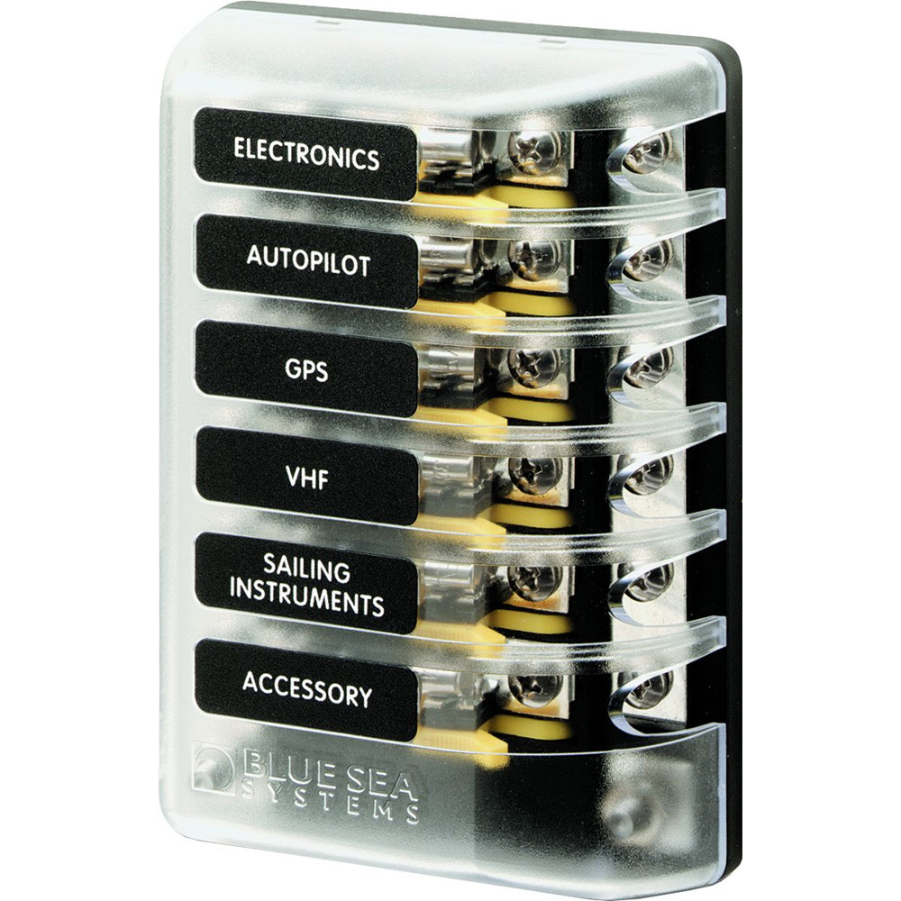 Blue Sea 5015 ST Glass Fuse Block w\/Negative Bus [5015]