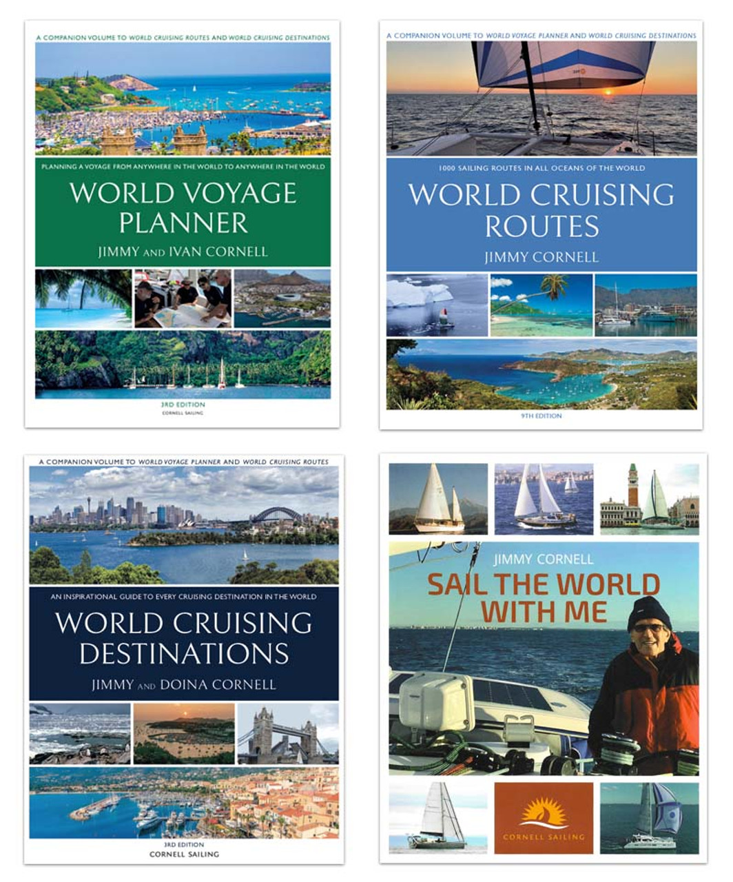 Jimmy Cornell 4-PACK (Includes Destinations, Routes, Planner & Sail the World with Me)