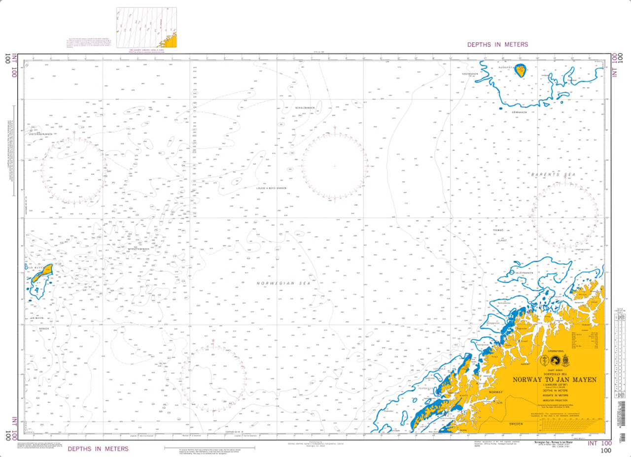 NGA Chart 100: Norway to Jan Mayen