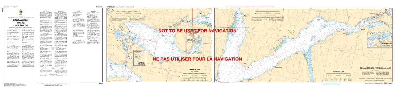CHS Chart 2025: Bobcaygeon to Lake Simcoe / Bobcaygeon au Lake Simcoe