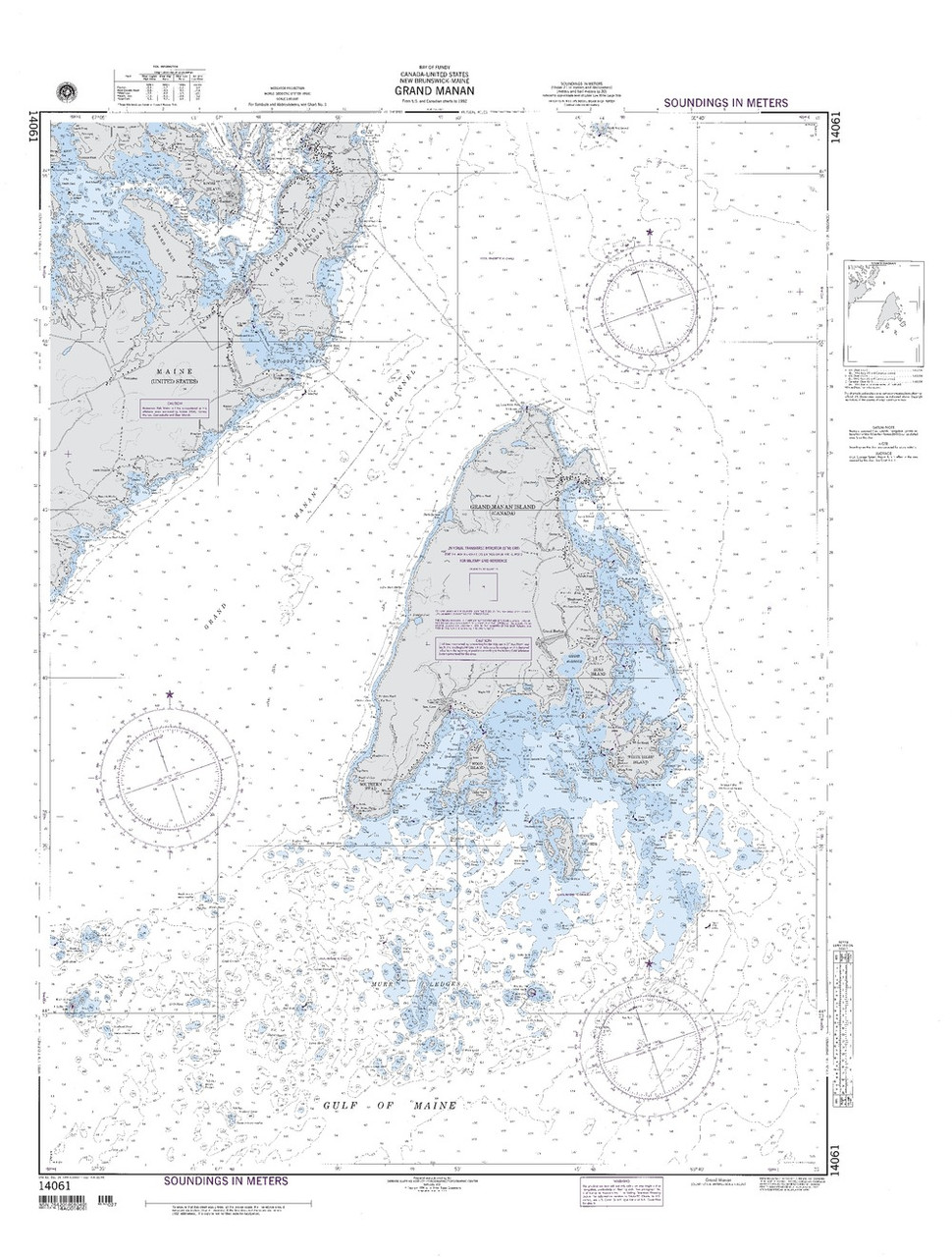 NGA Chart 14061: Grand Manan New Brunswick Canada