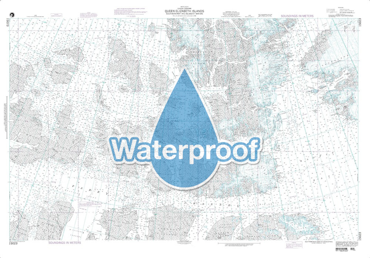 Waterproof NGA Chart 15023: Queen Elizabeth Islands - Southern Part