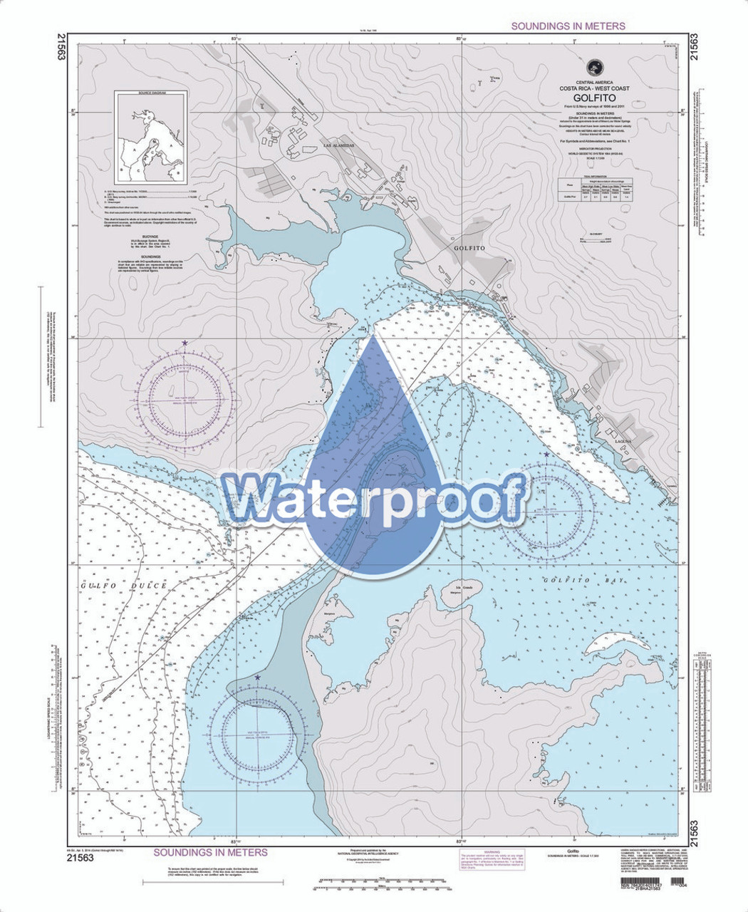 Waterproof NGA Chart 21563: Golfito